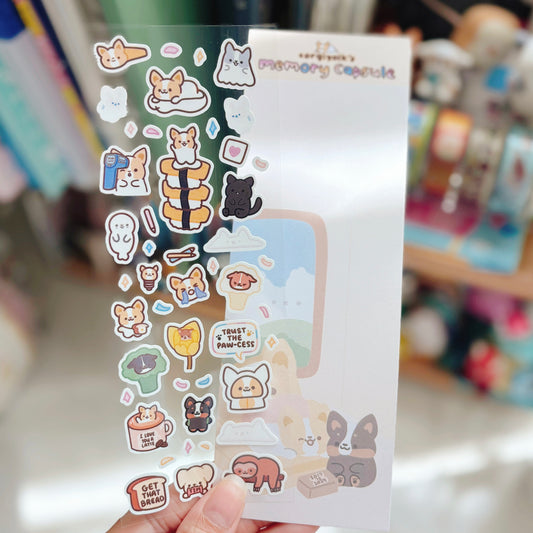 Corgiyolk’s Memory Capsule Sticker Sheet