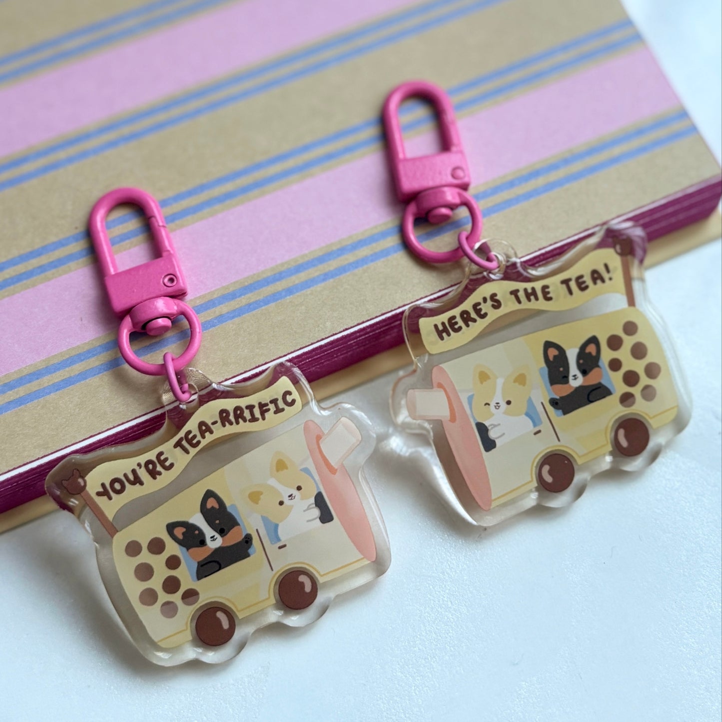 Bubble Tea Car Keychain