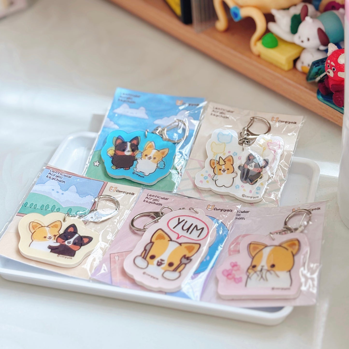Cheeky Corgiyolk - Lenticular Acrylic Keychain