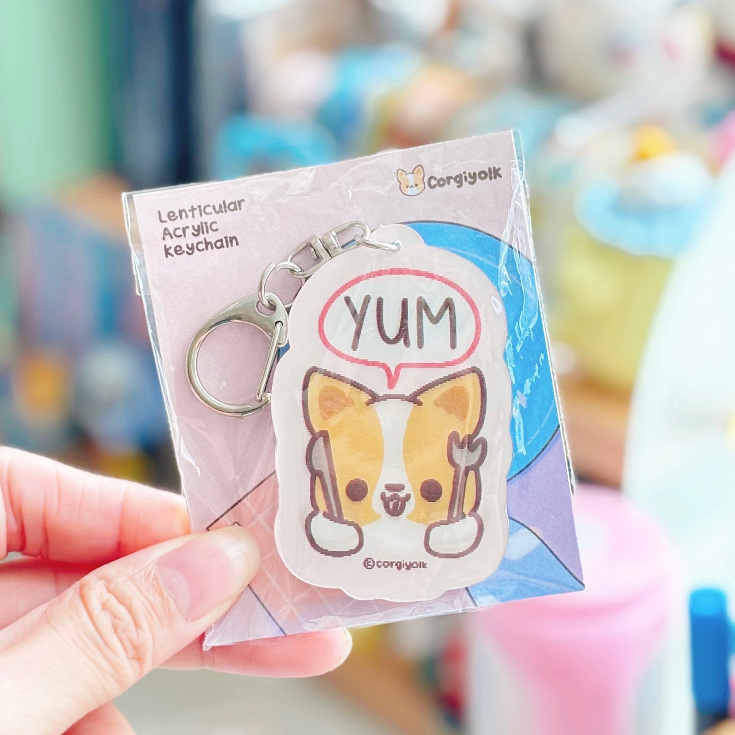 Yum Corgiyolk - Lenticular Acrylic Keychain