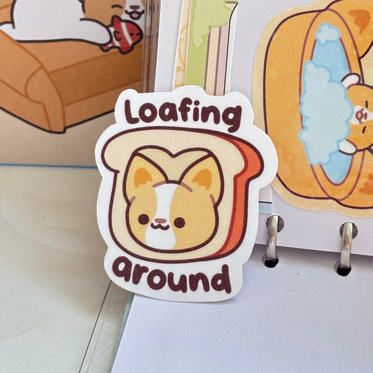 Loafing Around Vinyl Sticker