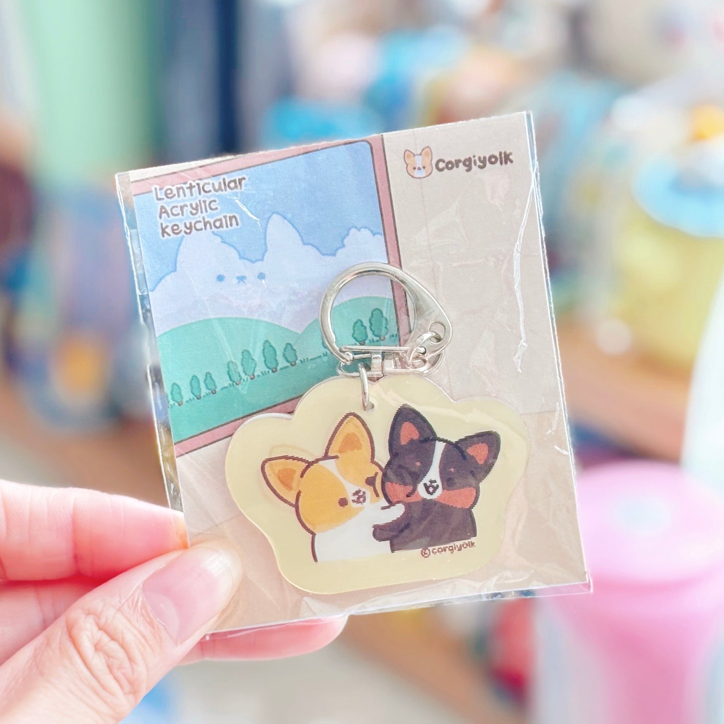Cheeky Corgiyolk - Lenticular Acrylic Keychain