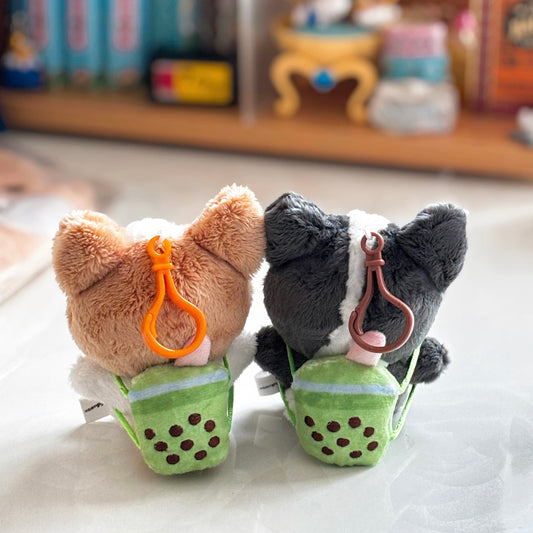 Corgi Plush Keychain Food Accessories