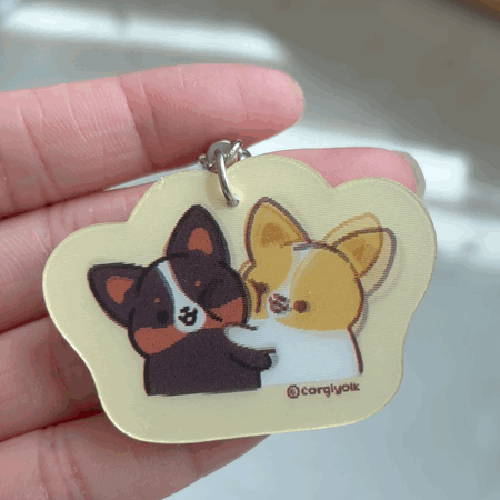 Cheeky Corgiyolk - Lenticular Acrylic Keychain