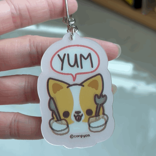 Yum Corgiyolk - Lenticular Acrylic Keychain