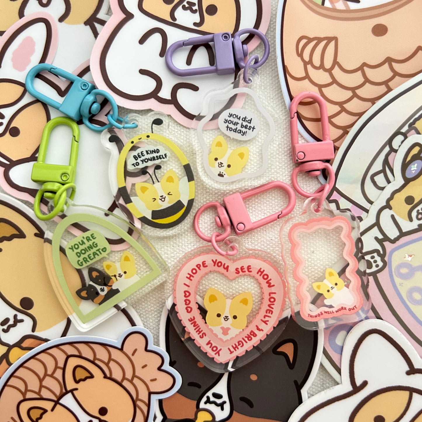 Love Letters from Corgi Blind Bag Keychains