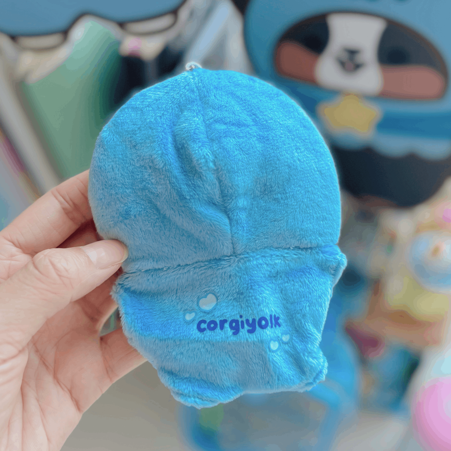 Corgi Plush Keychain Outfit (Shark Onesie)