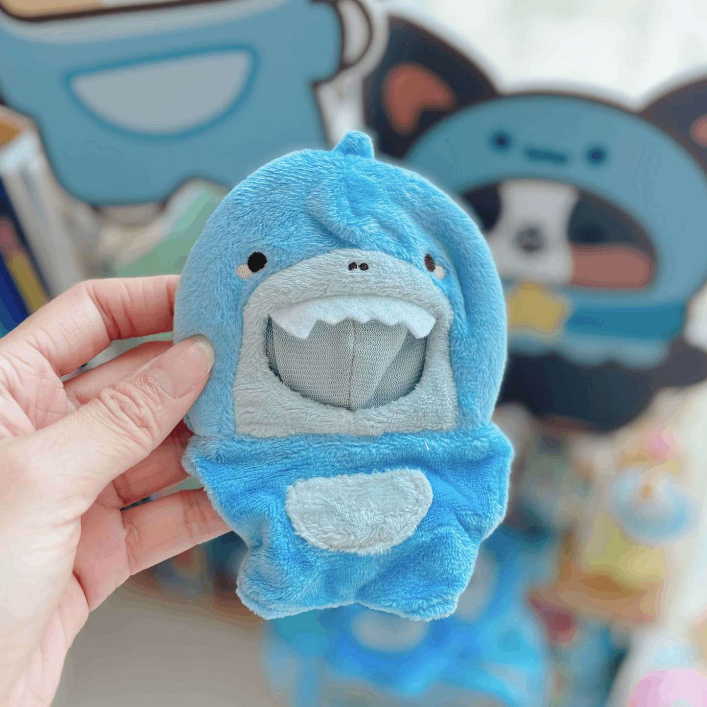 Corgi Plush Keychain Outfit (Shark Onesie)