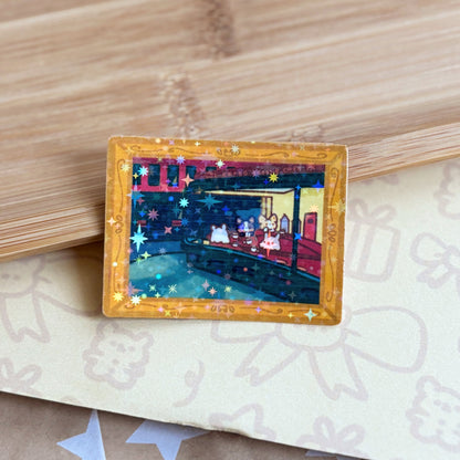 Corgiyolk's Nighthawks Painting sticker