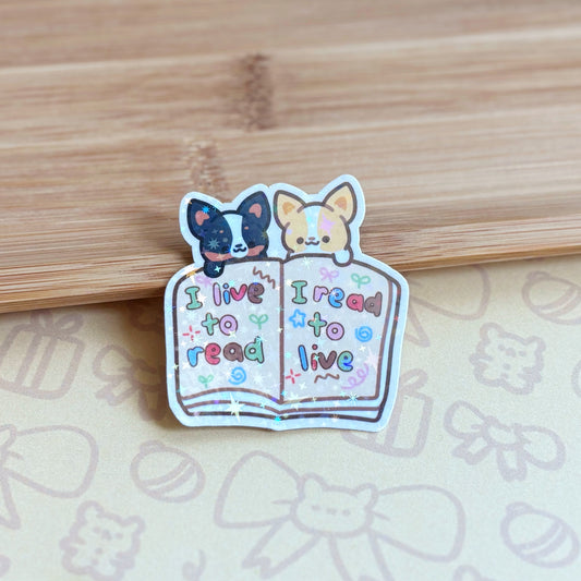 Live to read, Read to live Vinyl Sticker