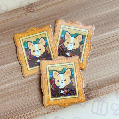 Corgiyolk's Mona Lisa Painting sticker