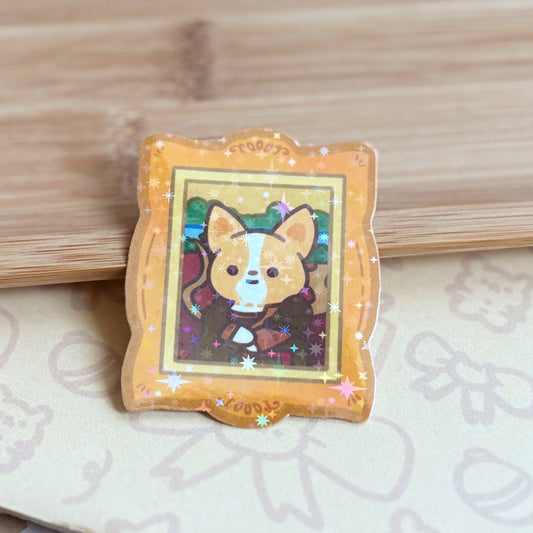 Corgiyolk's Mona Lisa Painting sticker