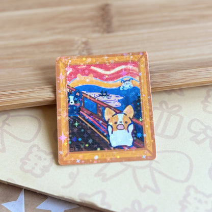 Corgiyolk's The Scream Painting sticker