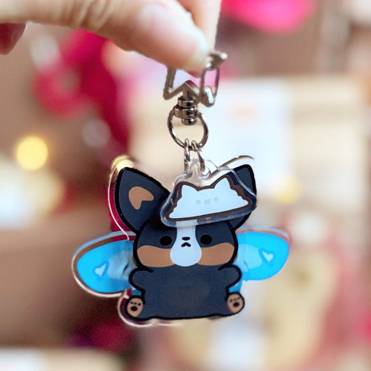 Daydreamer Fairy Corgi Bro Fairy Moveable Wings Keychain