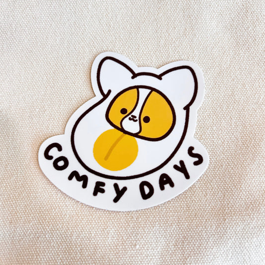 Comfy Days Large Vinyl Sticker