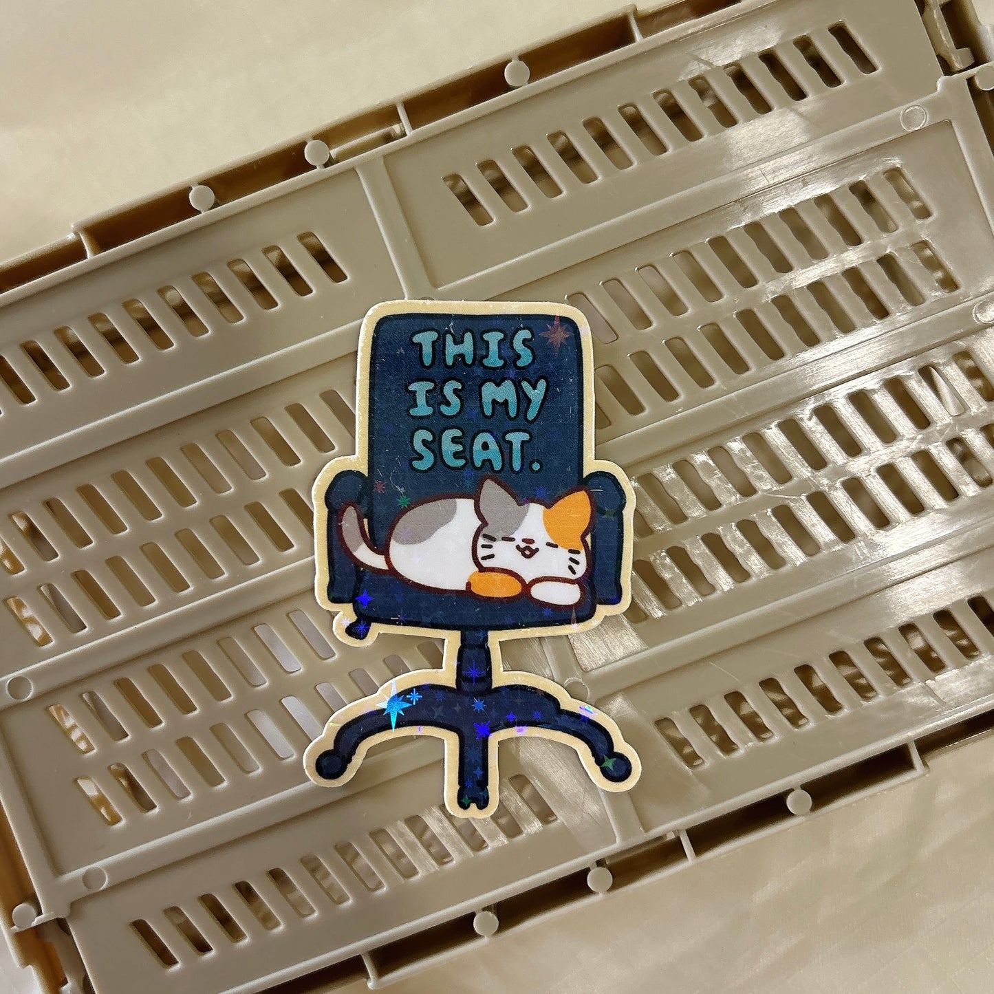 Catto This Is My Seat Vinyl Sticker