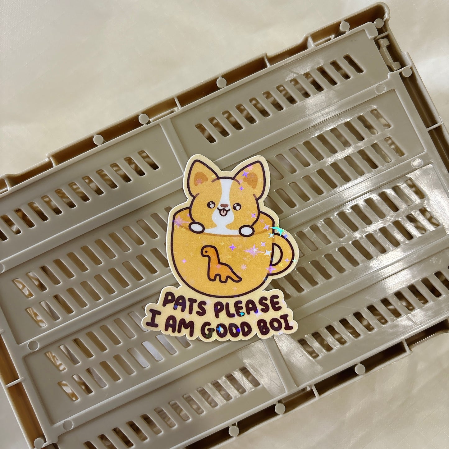 Corgi Pats Please Vinyl Sticker