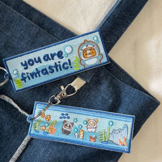 Aquarium Fintastic Embroidered Keychain