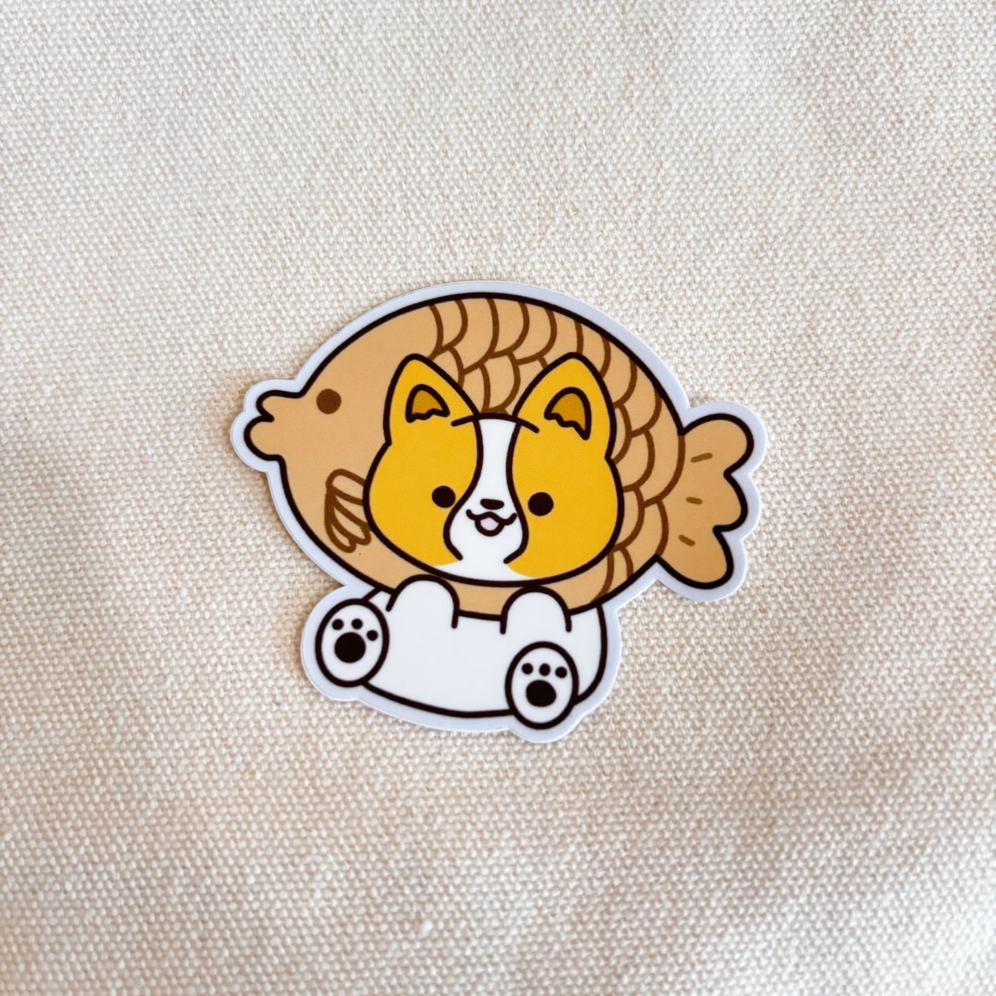 Taiyaki Corgi Vinyl Sticker