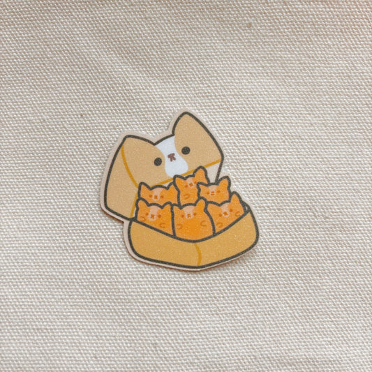 Corgi Nuggets Box Vinyl Sticker