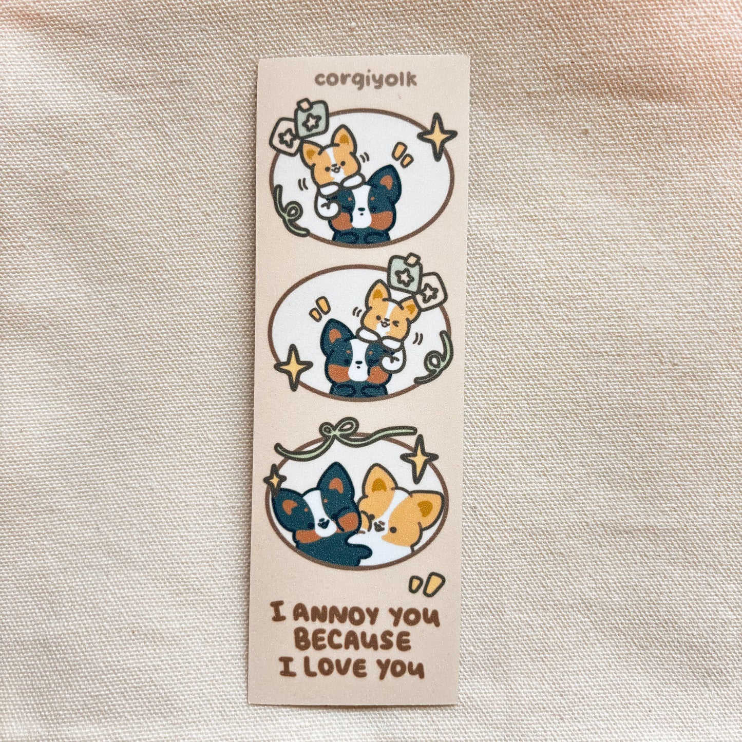 Corgi ‘Annoy You’ Photostrip Large Vinyl Sticker