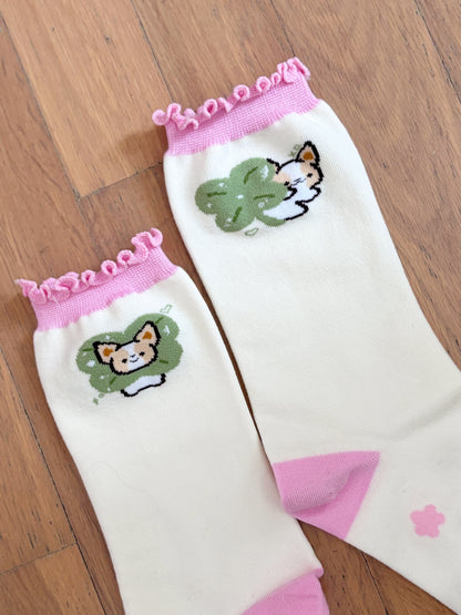 Clover Corgiyolk Ruffle Socks