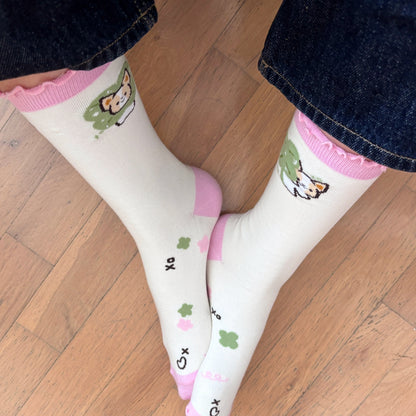 Clover Corgiyolk Ruffle Socks