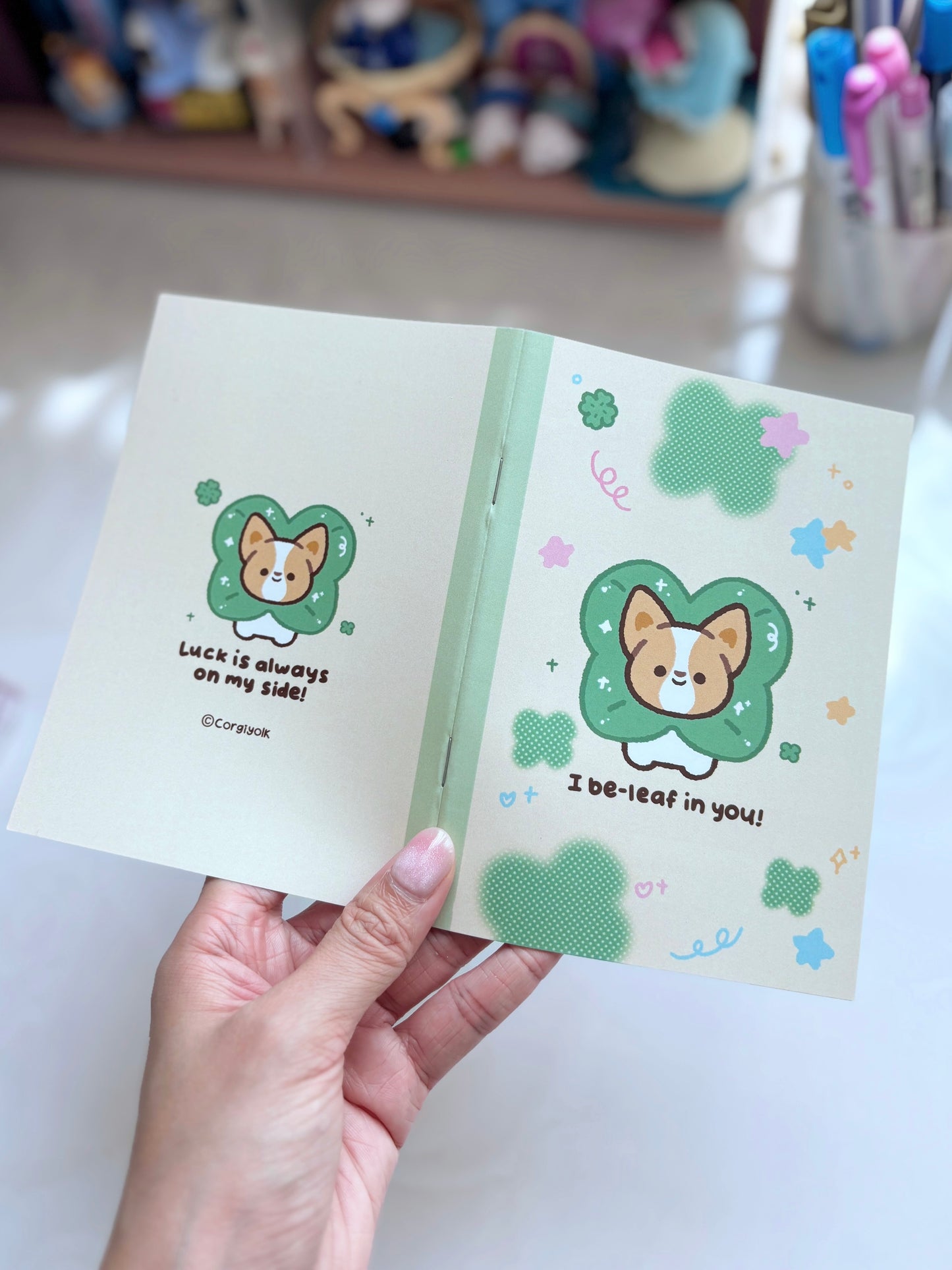 Clover Corgiyolk Blank Notebook