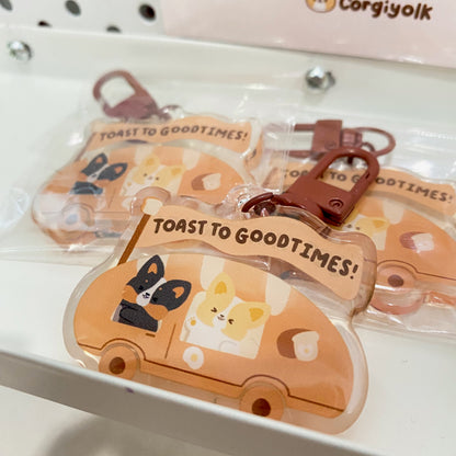 Corgis Bread Keychain