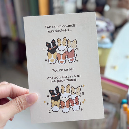 Corgi Council Postcard Print