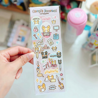 Corgi’s Journal Sticker Sheet - Jan theme