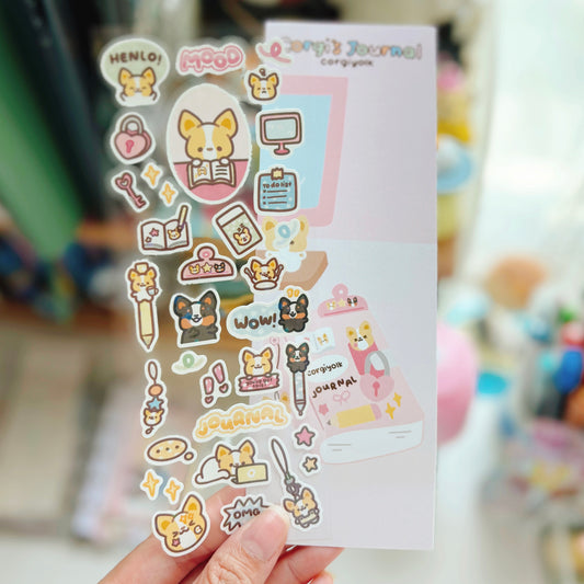 Corgi’s Journal Sticker Sheet - Jan theme