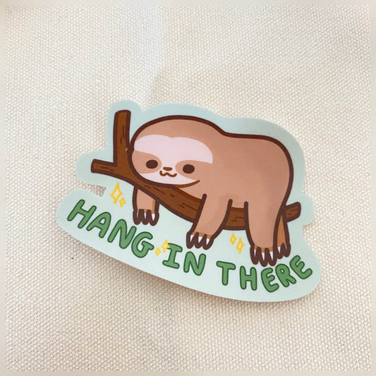 Sloth Hang In There Large Vinyl Sticker