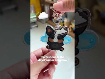Daydreamer Fairy Corgi Bro Fairy Moveable Wings Keychain
